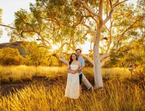 Maddi & Nathan with Navy, in Tom Price, WA 2025