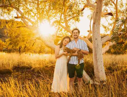 Maddi & Nathan with Navy, in Tom Price, WA 2025
